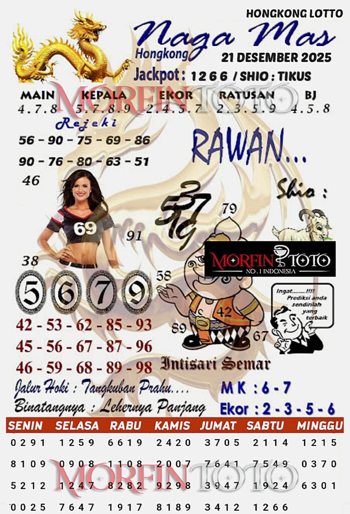 SYAIR TOGEL NAGA MAS HONGKONG LOTTO 21 DESEMBER 2025