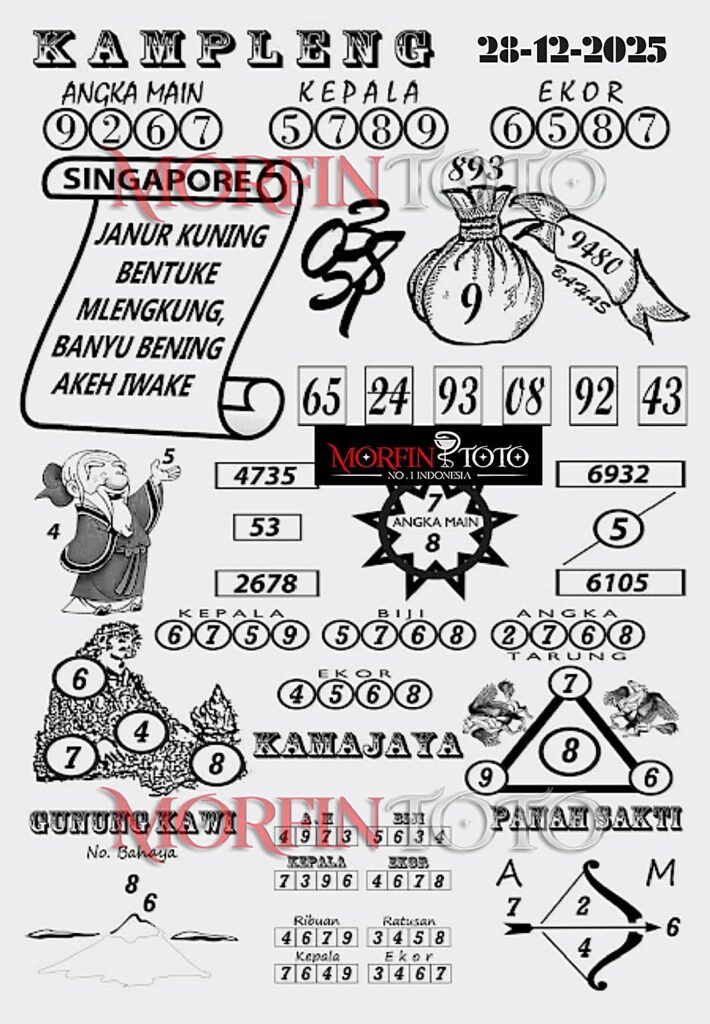 SYAIR TOGEL KAMPLENG SINGAPORE 28 DESEMBER 2025