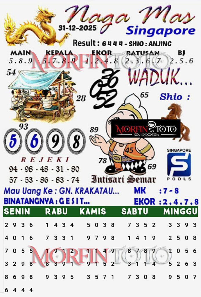 SYAIR TOGEL NAGA EMAS  31 SINGAPORE 2025