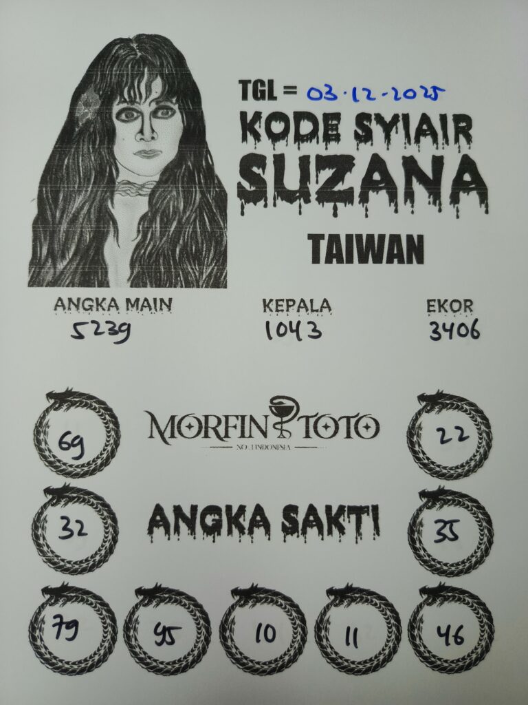 SYAIR TOGEL SUZANA TAIWAN 02 DESEMBER 2025