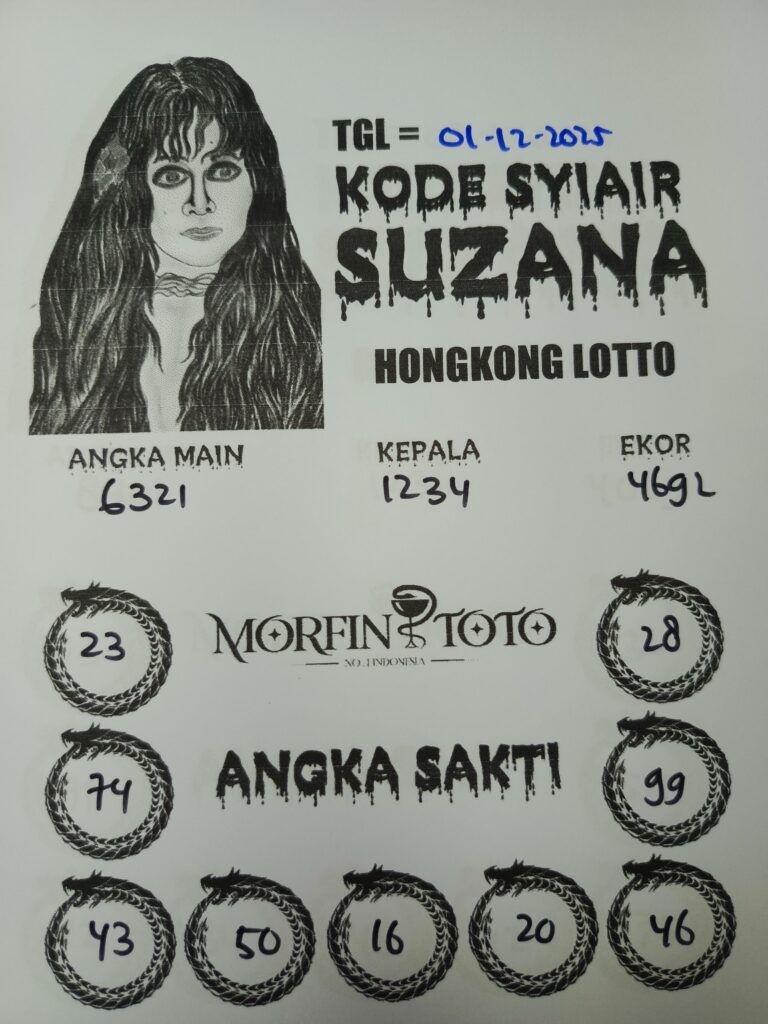 SYAIR TOGEL SUZANA HONGKONG LOTTO 01 DESEMBER 2025