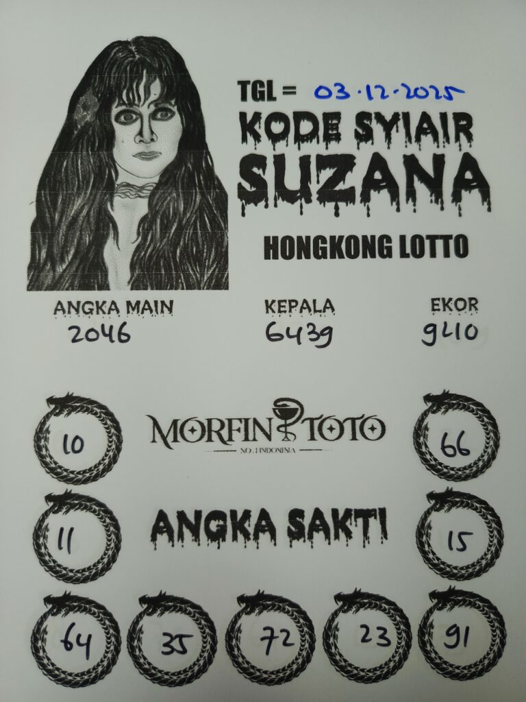 SYAIR TOGEL SUZANA HONGKONG LOTTO 02 DESEMBER 2025
