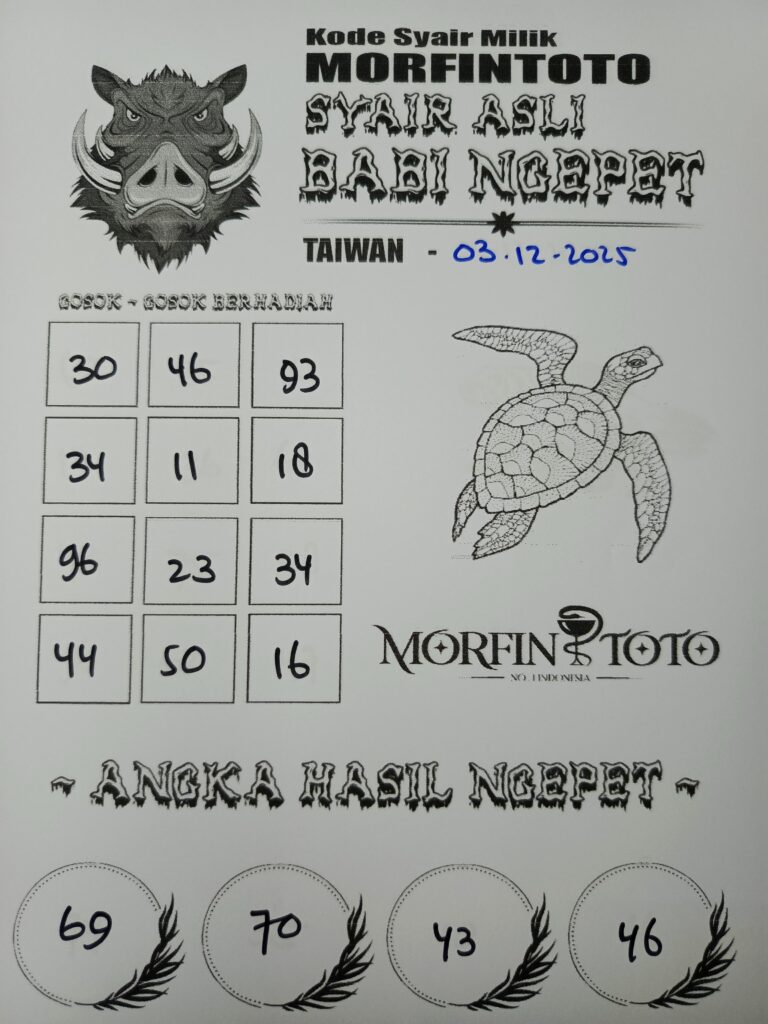 SYAIR TOGEL BABI NGEPET TAIWAN 02 DESEMBER 2025