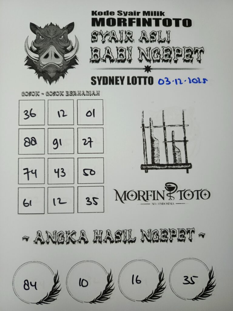SYAIR TOGEL BABI NGEPET SYDNEY LOTTO 02 DESEMBER 2025