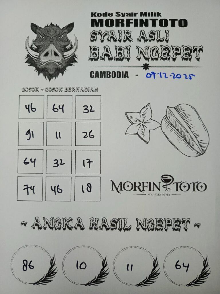 SYAIR TOGEL BABI NGEPET CAMBODIA  07 DESEMBER  2025