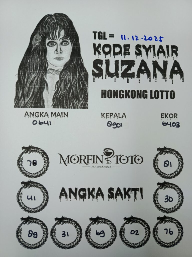 SYAIR TOGEL SUZANA  HONGKONG LOTTO 11 DESEMBER 2025