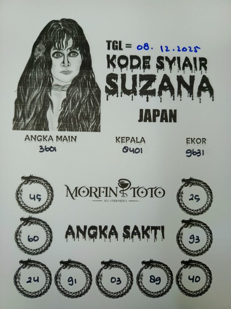 SYAIR TOGEL SUZANA JAPAN 08 DESEMBER  2025