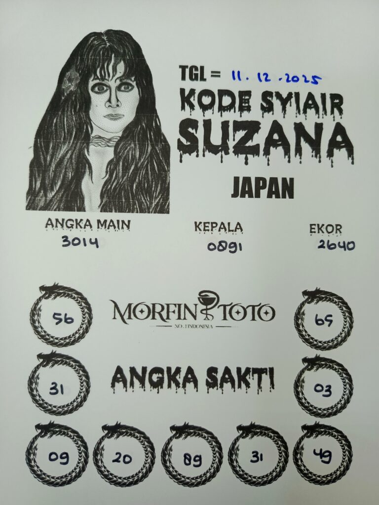 SYAIR TOGEL SUZANA JAPAN 11 DESEMBER  2025
