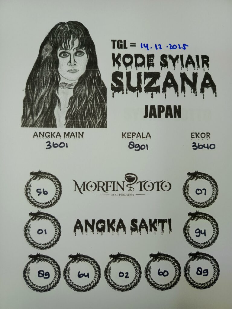 SYAIR TOGEL SUZANA JAPAN 14 DESEMBER  2025
