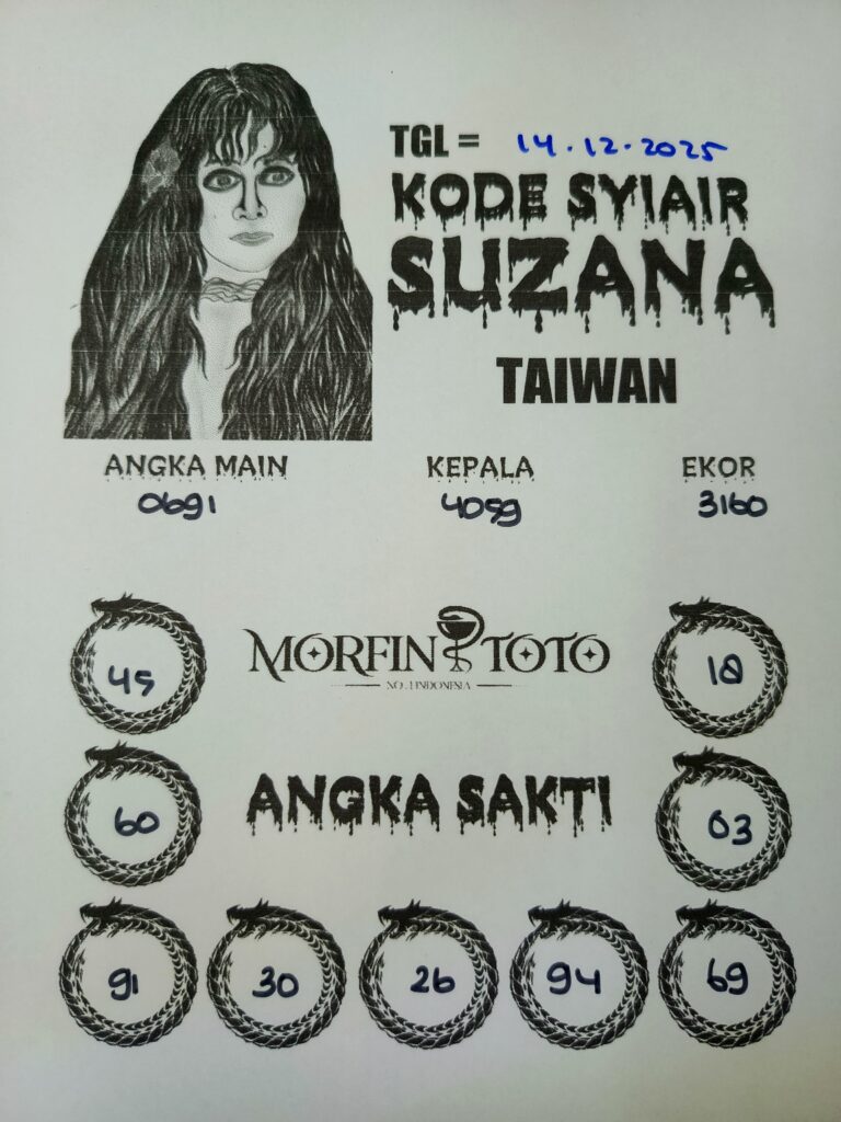 SYAIR TOGEL SUZANA TAIWAN 14 DESEMBER  2025
