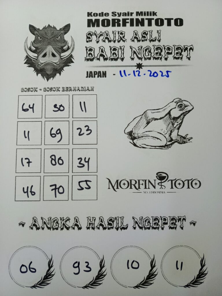 SYAIR TOGEL BABI NGEPET JAPAN  11 DESEMBER  2025