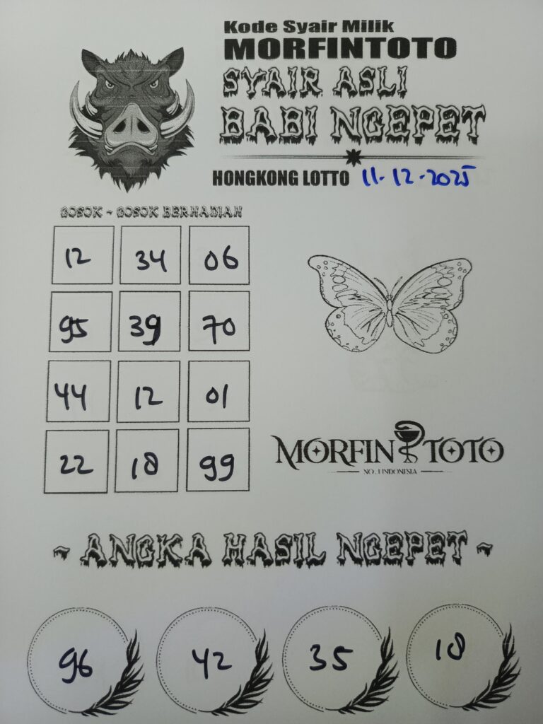 SYAIR TOGEL BABI NGEPET HONGKONG LOTTO 11 DESEMBER 2025