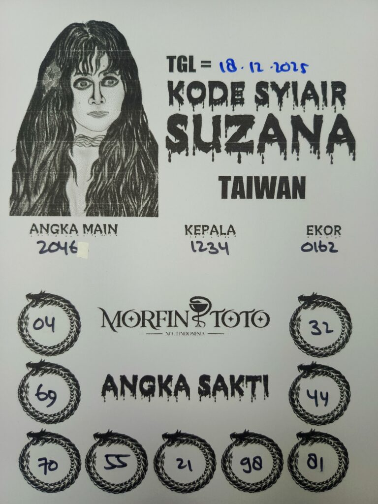 SYAIR TOGEL SUZANA TAIWAN  18 DESEMBER  2025