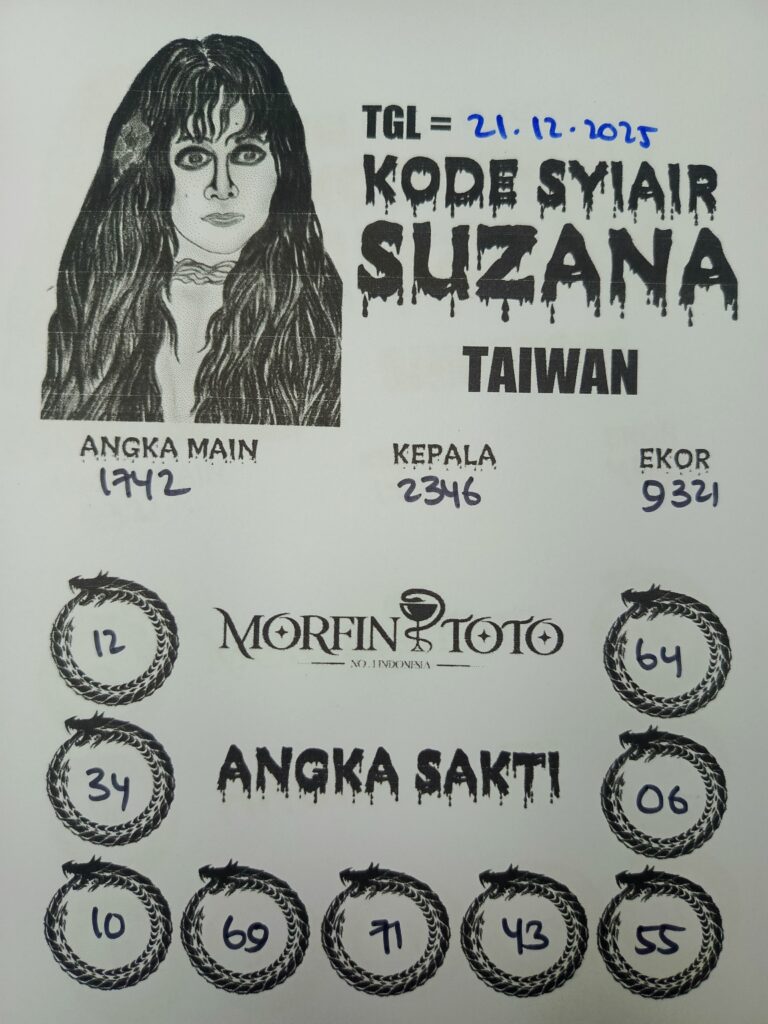 SYAIR TOGEL SUZANA TAIWAN 21 DESEMBER 2025