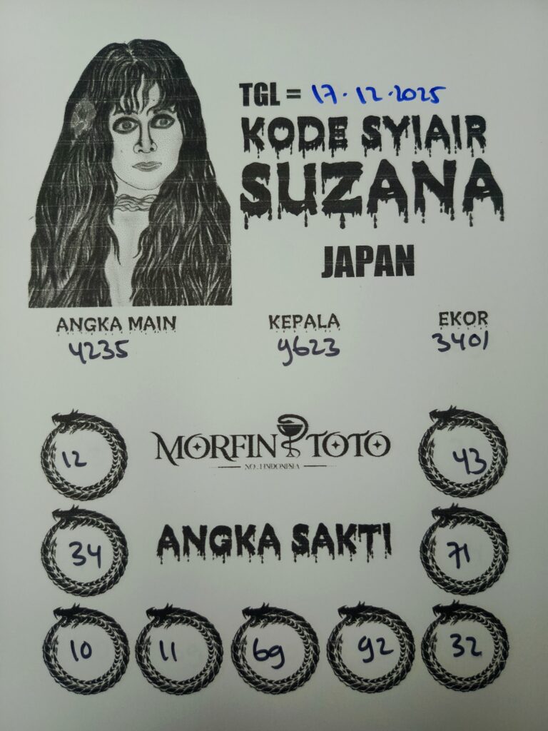 SYAIR TOGEL SUZANA JAPAN 17 DESEMBER 2025
