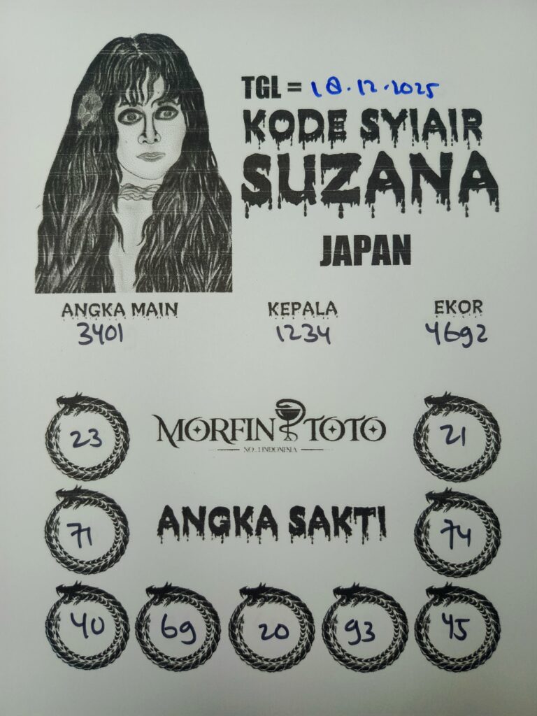 SYAIR TOGEL SUZANA JAPAN  18 DESEMBER  2025