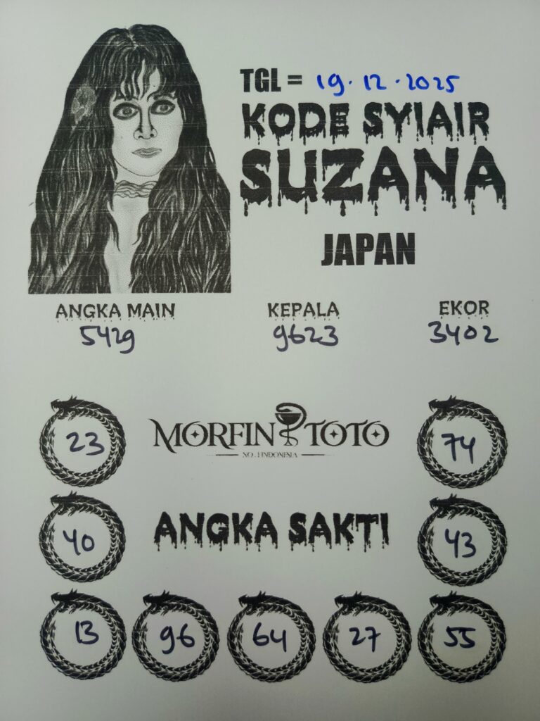 SYAIR TOGEL SUZANA JAPAN  19 DESEMBER  2025