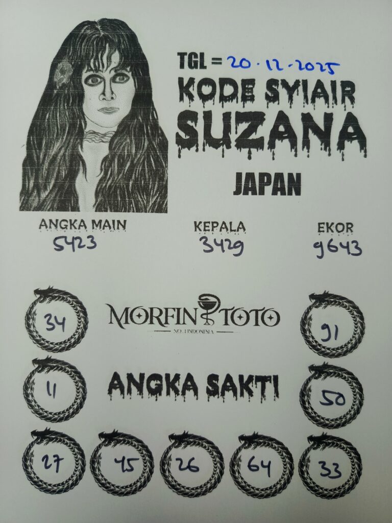 SYAIR TOGEL SUZANA JAPAN  20 DESEMBER  2025