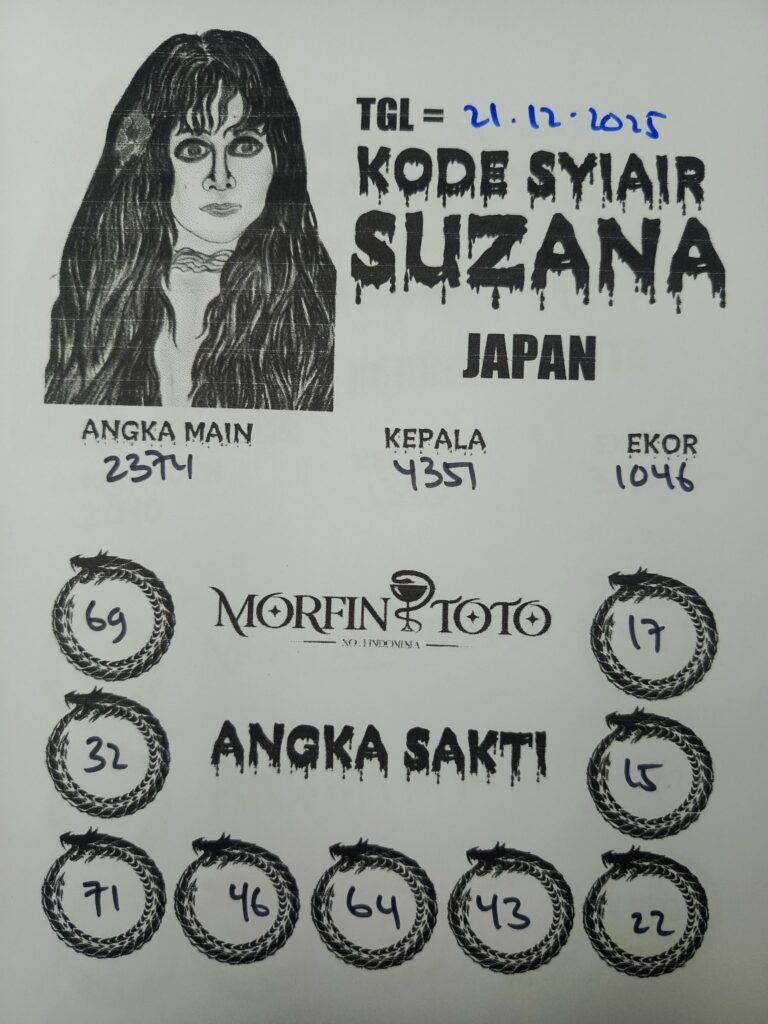 SYAIR TOGEL SUZANA JAPAN  21 DESEMBER  2025