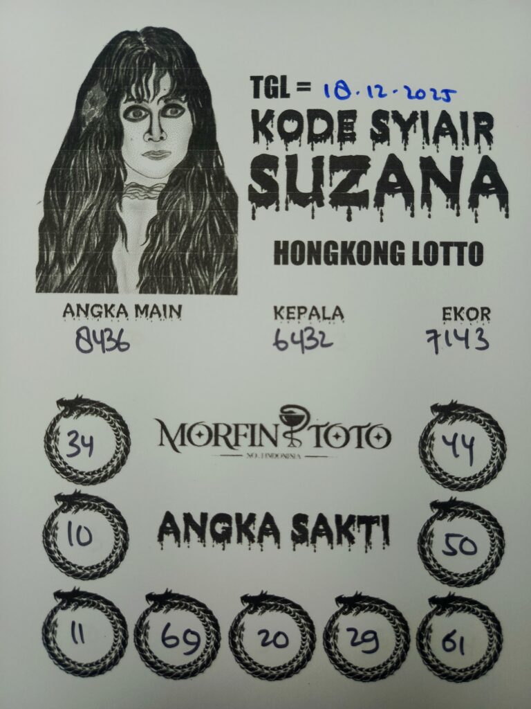 SYAIR TOGEL SUZANA HONGKONG LOTTO 18 DESEMBER 2025