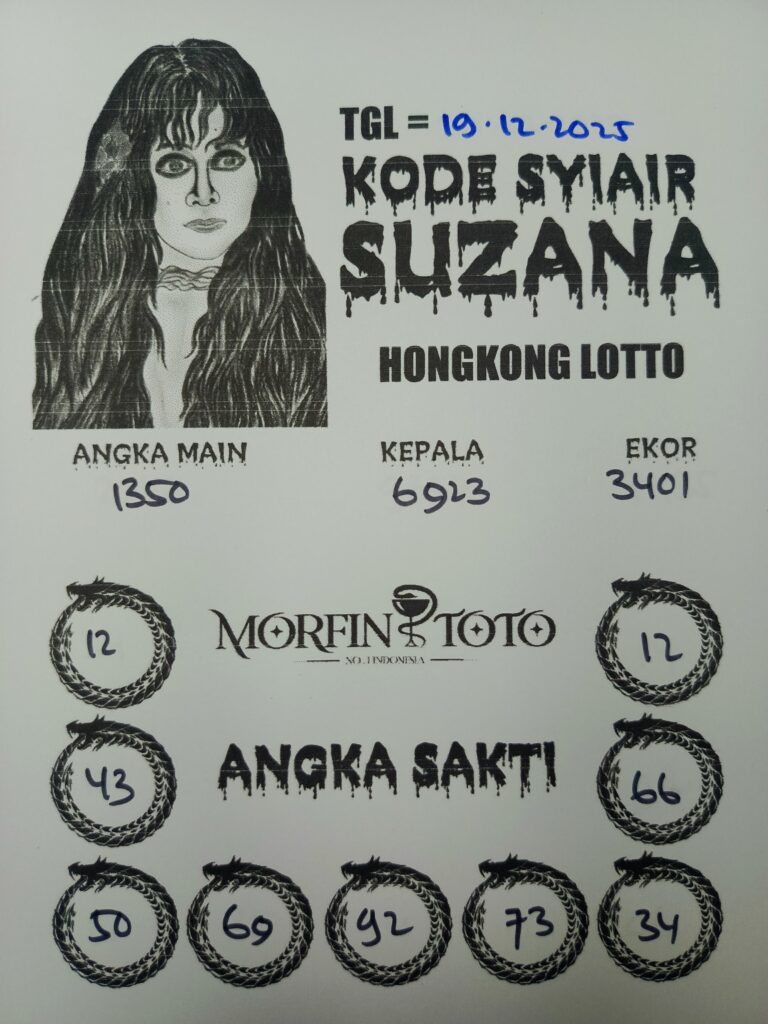 SYAIR TOGEL SUZANA HONGKONG LOTTO 19 DESEMBER 2025