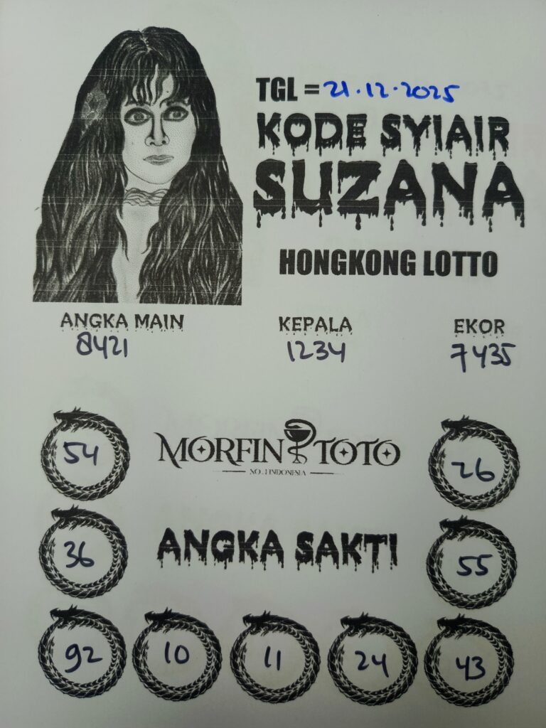 SYAIR TOGEL SUZANA SYDNEY LOTTO 21 DESEMBERR 2025
