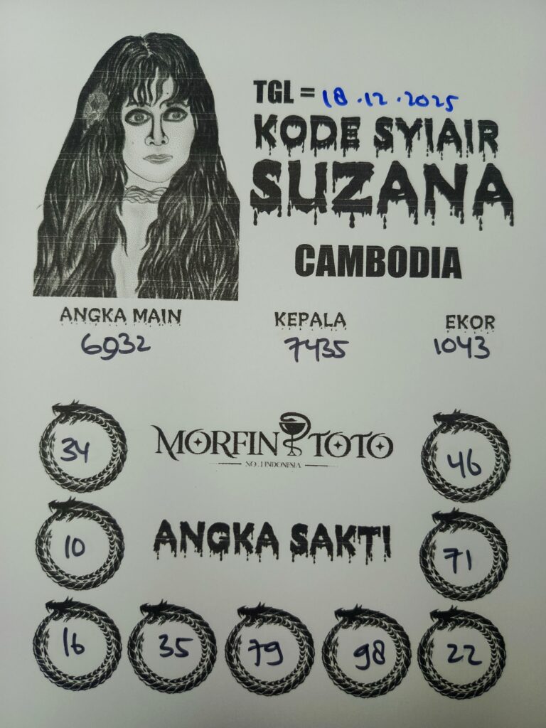 SYAIR TOGEL SUZANA CAMBODIA 18 DESEMBER 2025