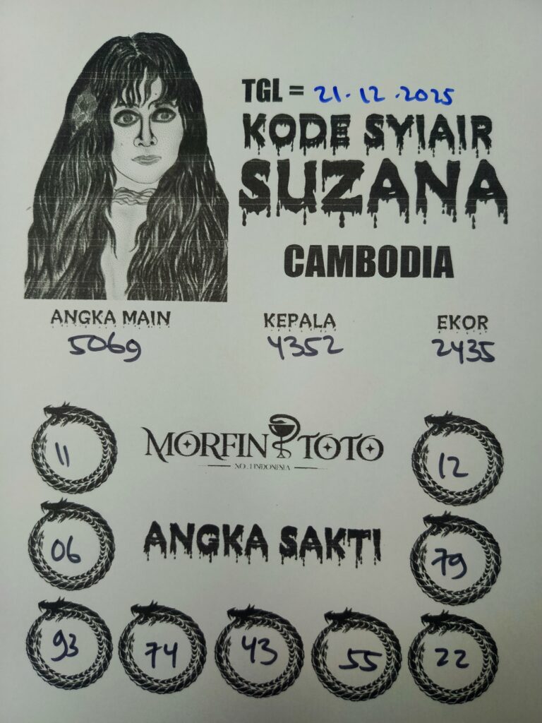 SYAIR TOGEL SUZANA CAMBODIA 21 DESEMBER 2025