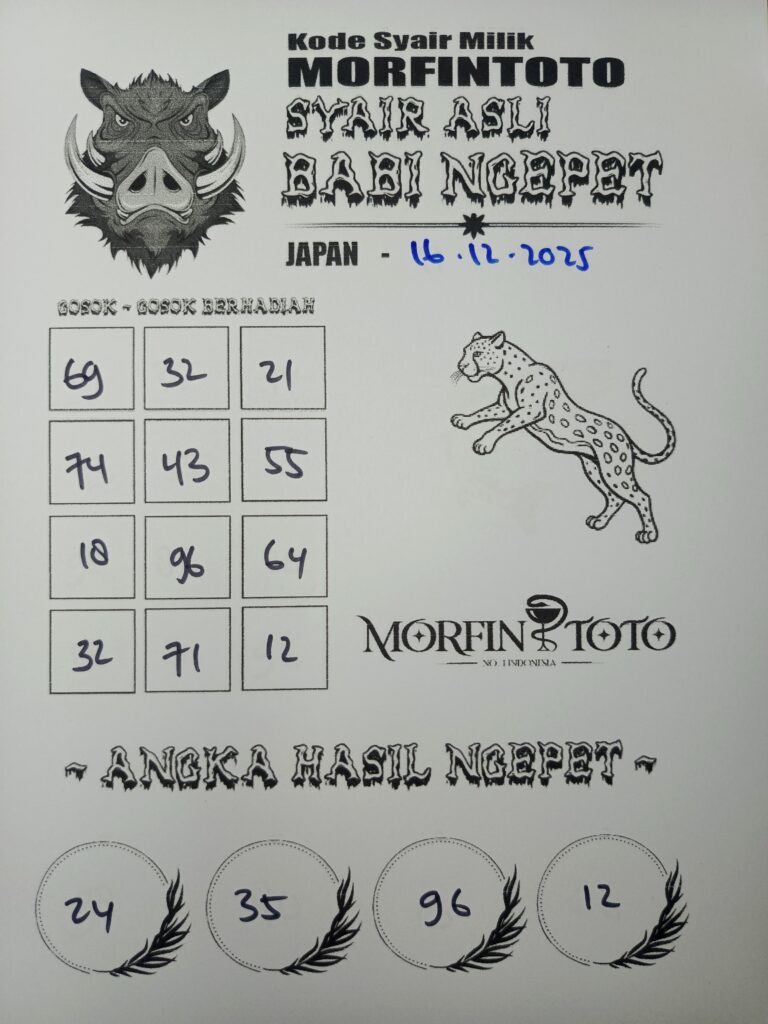 SYAIR TOGEL SUZANA JAPAN 16 DESEMBER  2025