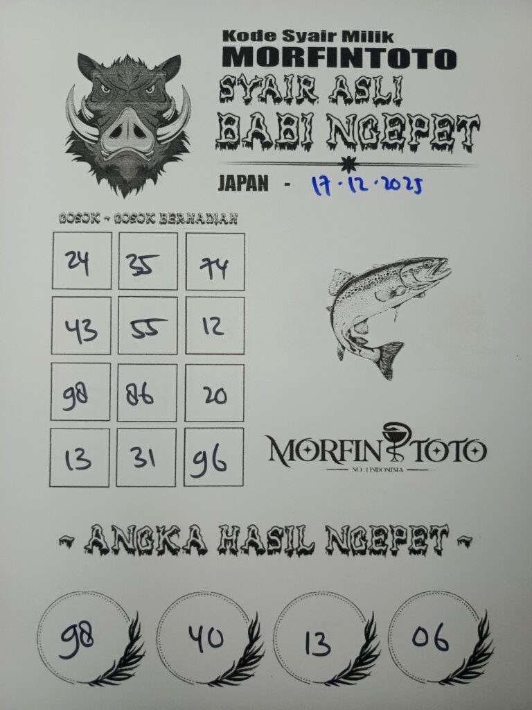 SYAIR TOGEL BABI NGEPET JAPAN 17 DESEMBER 2025