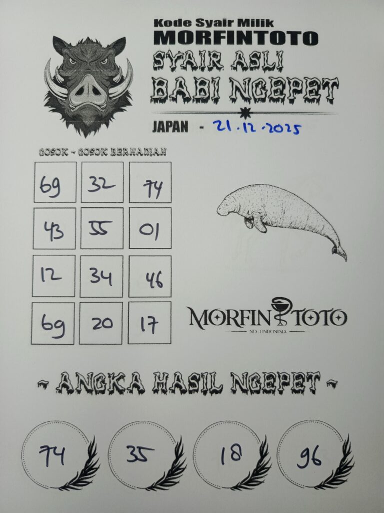 SYAIR TOGEL BABI NGEPET JAPAN 21 DESEMBER  2025