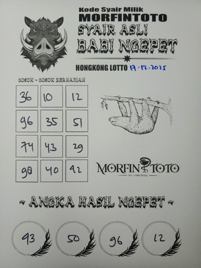 SYAIR TOGEL BABI NGEPET HONGKONG LOTTO 17 DESEMBER 2025