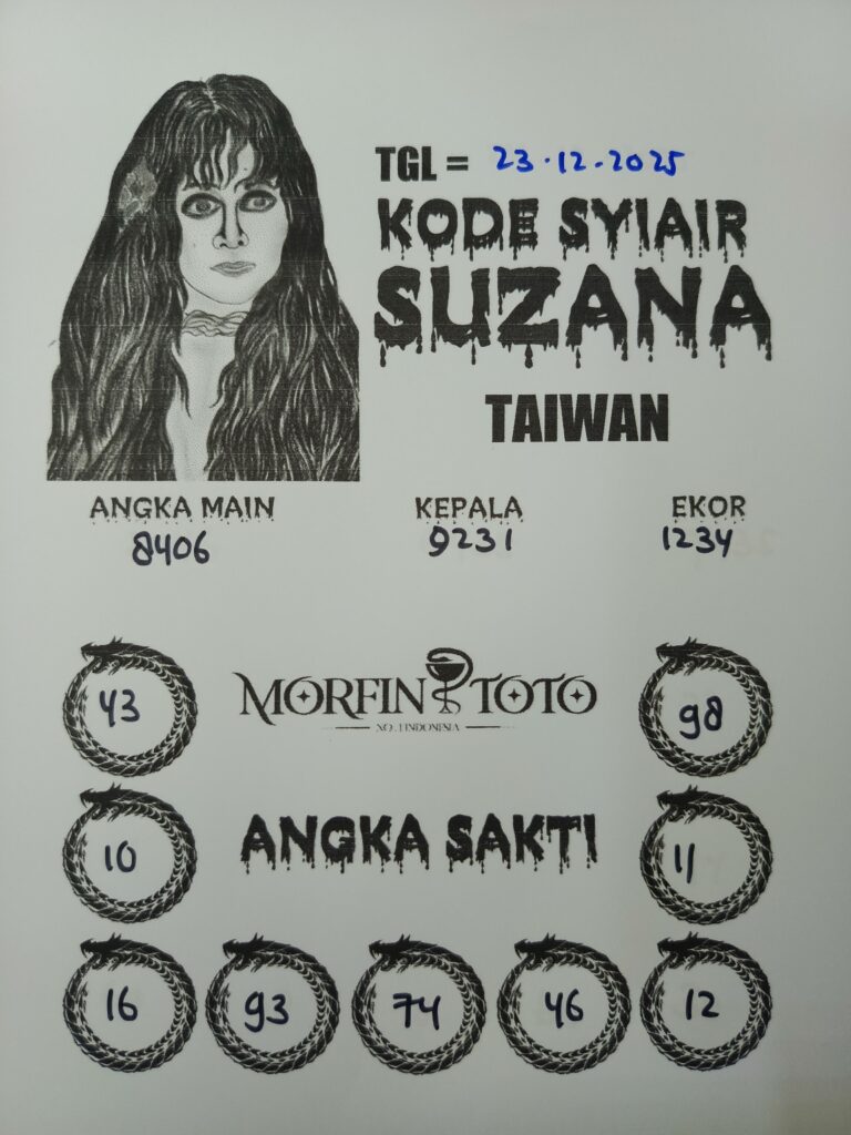 SYAIR TOGEL SUZANA TAIWAN  23 DESEMBER  2025