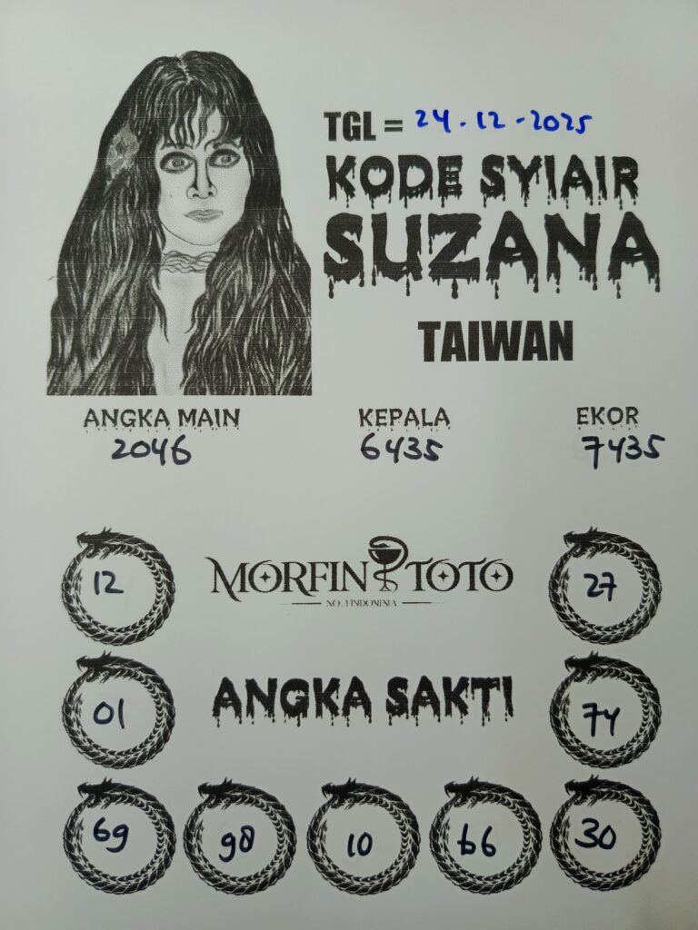 SYAIR TOGEL SUZANA TAIWAN 24 DESEMBER 2025