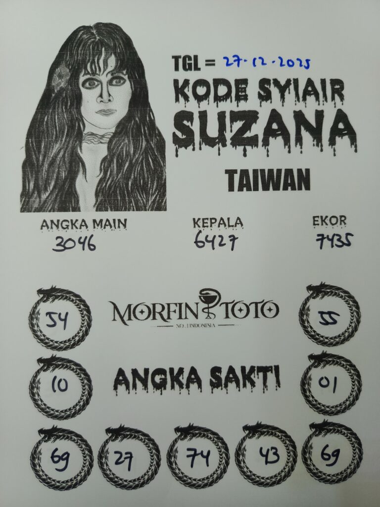 SYAIR TOGEL SUZANA  TAIWAN 27 DESEMBER 2025
