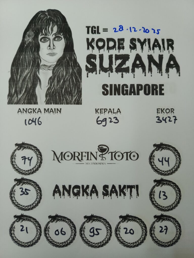SYAIR TOGEL SUZANA  SINGAPORE 28 DESEMBER 2025