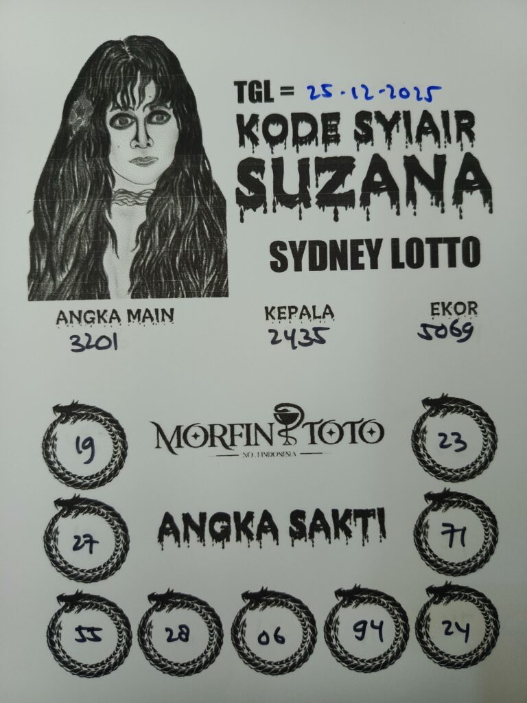 SYAIR TOGEL SUZANA SYDNEY LOTTO 25 DESEMBERR 2025
