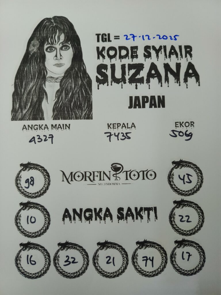 SYAIR TOGEL SUZANA  JAPAN  27 DESEMBER 2025