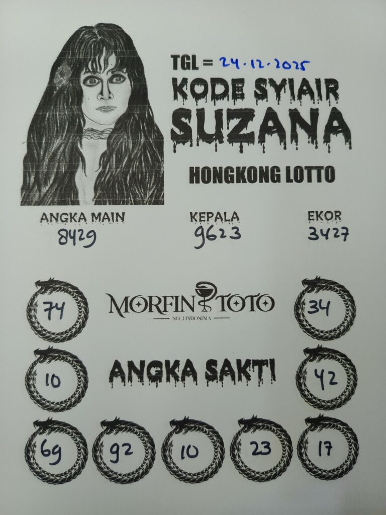 SYAIR TOGEL SUZANA  HONGKONG LOTTO 24 DESEMBER 2025