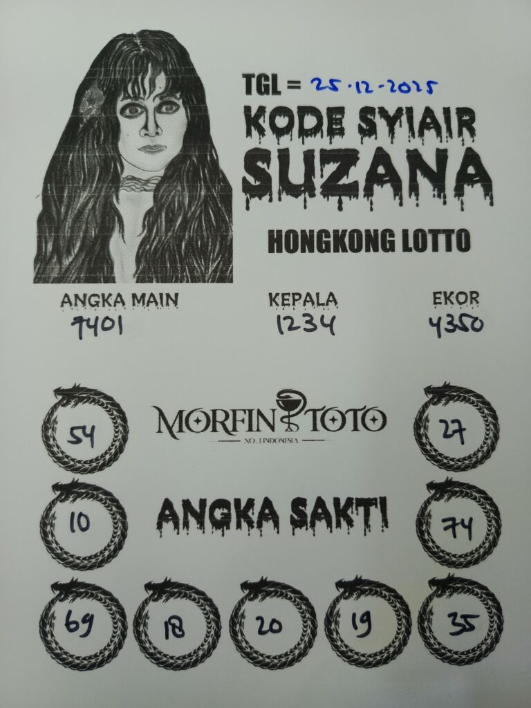 SYAIR TOGEL SUZANA  HONGKONG LOTTO 25 DESEMBER 2025