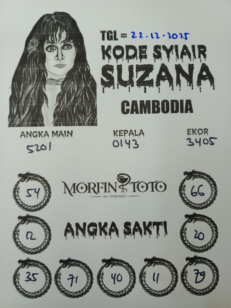 SYAIR TOGEL SUZANA CAMBODIA 22 DESEMBER 2025