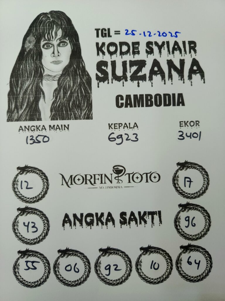SYAIR TOGEL SUZANA CAMBODIA 25 DESEMBER 2025