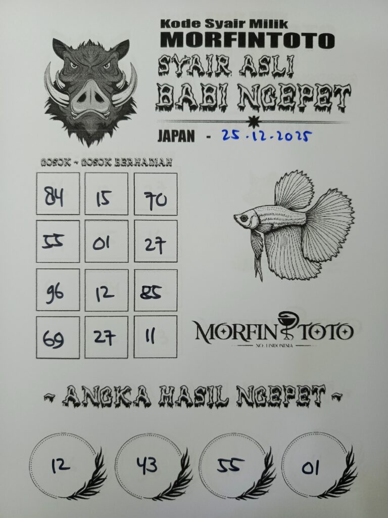 SYAIR TOGEL BABI NGEPET JAPAN 25 DESEMBER  2025