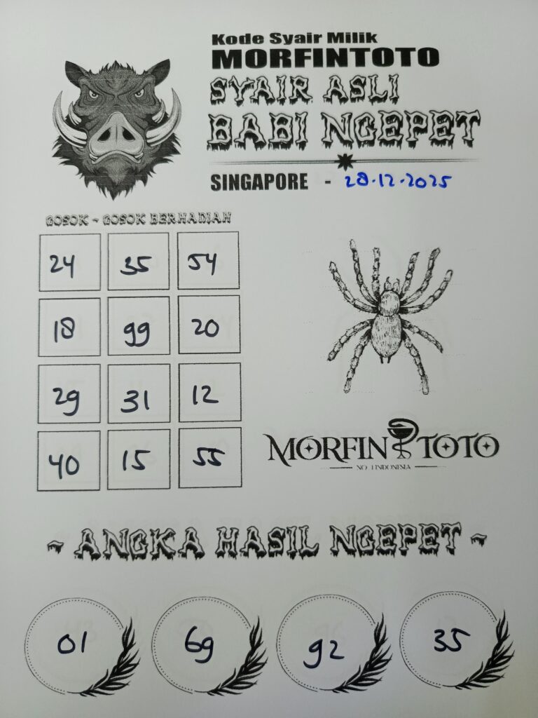 SYAIR TOGEL BABI NGEPET SINGAPORE 28 DESEMBER 2025