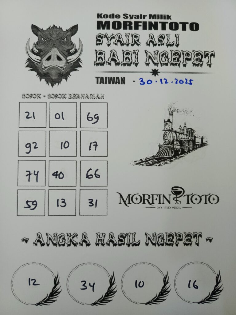 SYAIR TOGEL BABI NGEPET TAIWAN 30 DESEMBER 2025