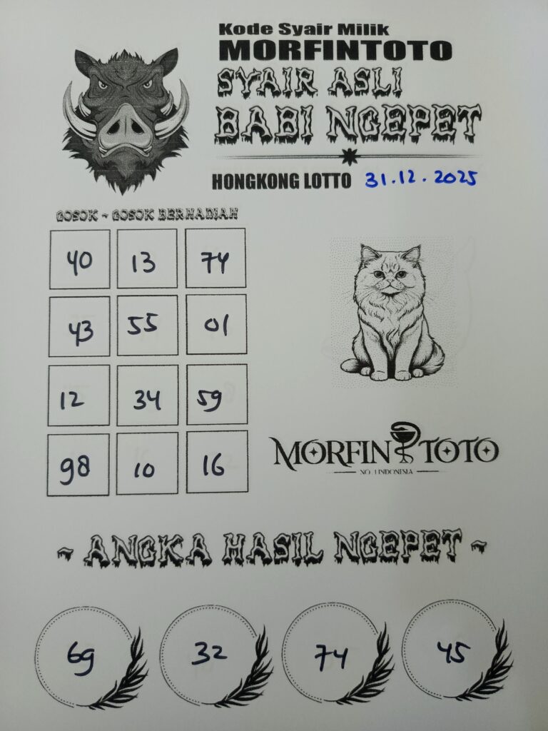 SYAIR TOGEL BABI NGEPET  HONGKONG  31 DESEMBER 2025