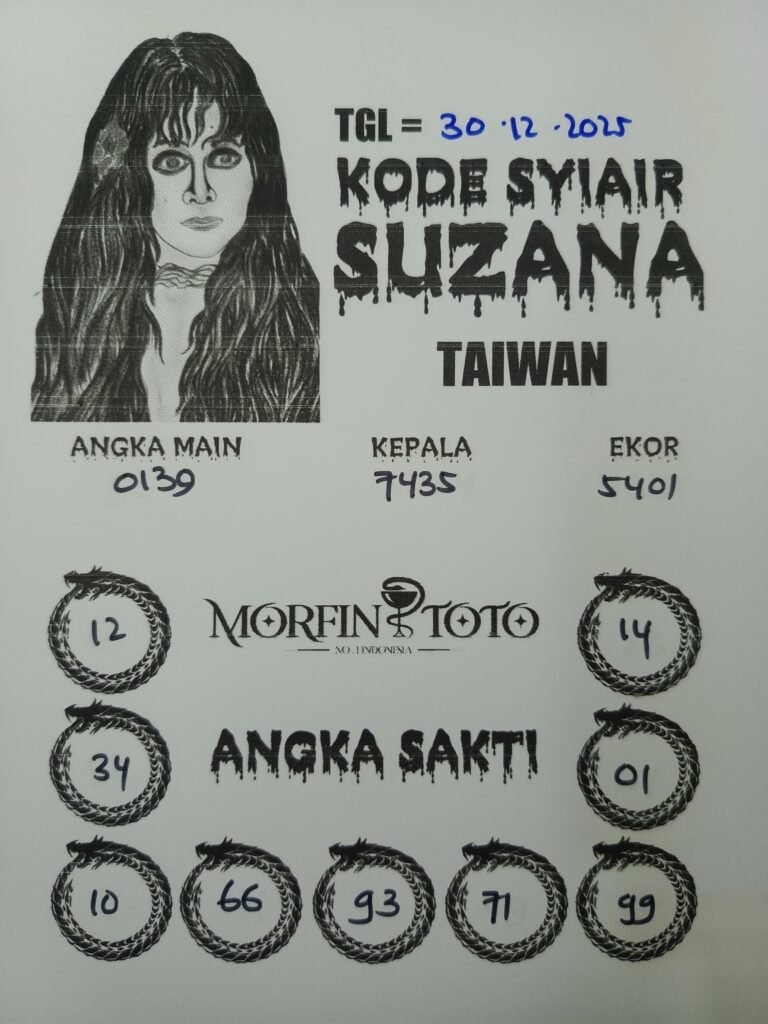 SYAIR TOGEL SUZANA  TAIWAN 30 DESEMBER 2025