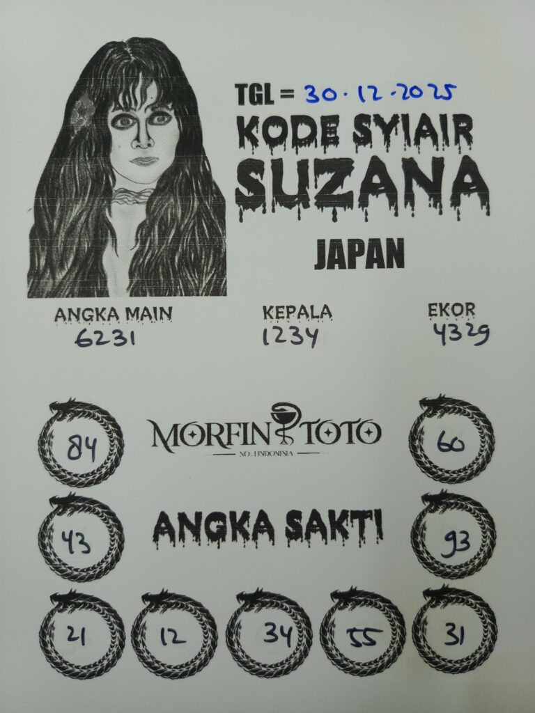 SYAIR TOGEL SUZANA  JAPAN  30 DESEMBER 2025