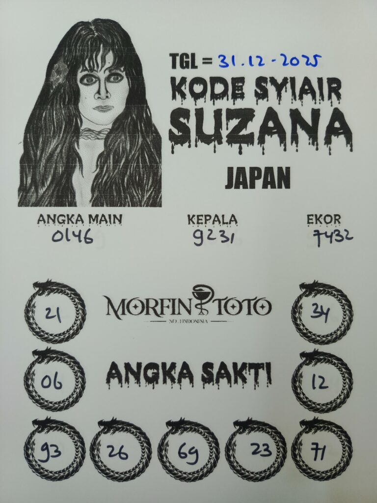 SYAIR TOGEL SUZANA  JAPAN  31 DESEMBER 2025