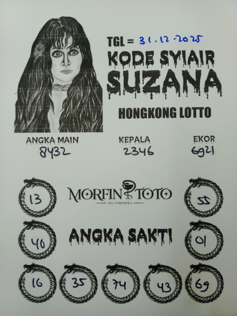 SYAIR TOGEL BABI SUZANA  HONGKONG  31 DESEMBER 2025